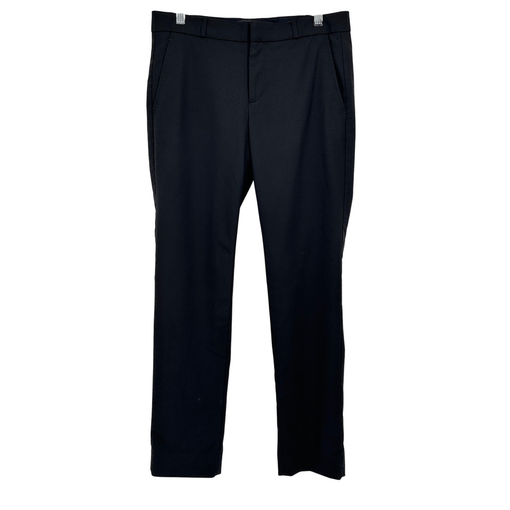 Banana‎ Republic Ryan Wool Trousers Women's 4 Black Dress Pants Old Money Chic